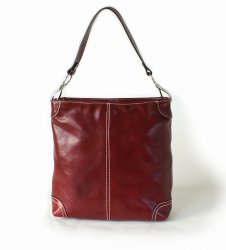 Luxusní kožená kabelka, červená, IL GIGLIO