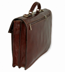 Luxusní kožená taška-aktovka IL GIGLIO - ze zadní strany.