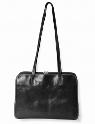 Černá dámská manažerská kožená kabelka 