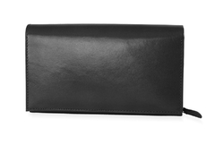 Dámská černá luxusní peněženka VERA PELLE z kvalitní kůže.